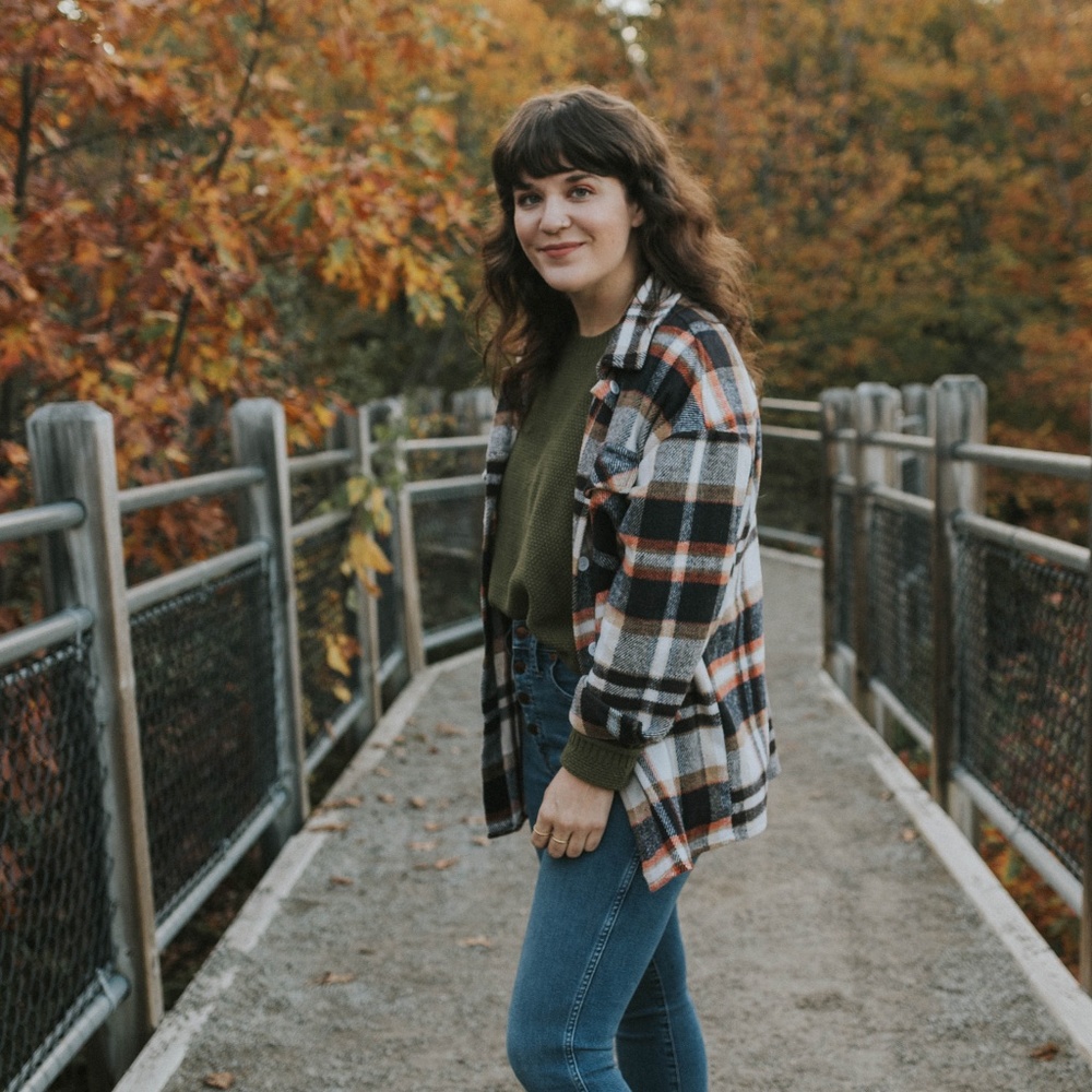 Plaid Wool Blend Shirt Jacket